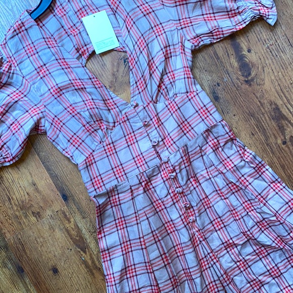 ASOS plaid v neck jumpsuit - Picture 4 of 5